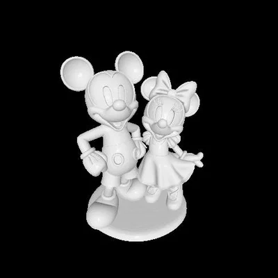 Mô hình 3D Mickey và Minnie Mouse trang trí cực xinh xắn