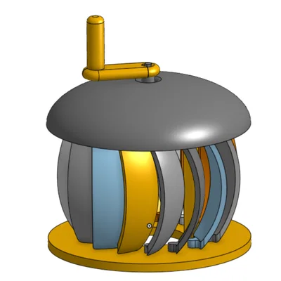 Chụp đèn hình tròn có khả năng điều chỉnh độ sáng