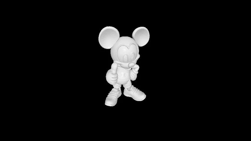 Mô hình 3D chuột Mickey Mouse hoạt hình dễ thương cho máy in 3D - Image 1