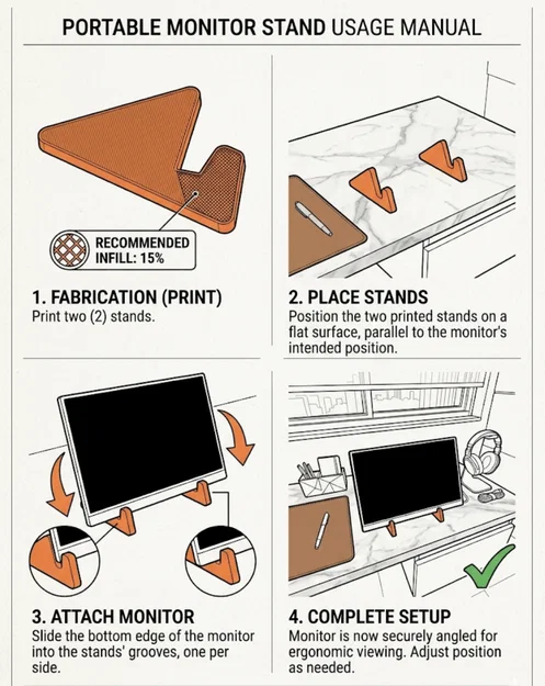 Giá đỡ màn hình di động 3D (Arzopa, UPerfect, Acer) tiện lợi - Image 1