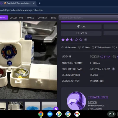 Hộp đựng Beyblade X (Deck Box) - Bảo vệ bộ sưu tập con quay 3 ngăn