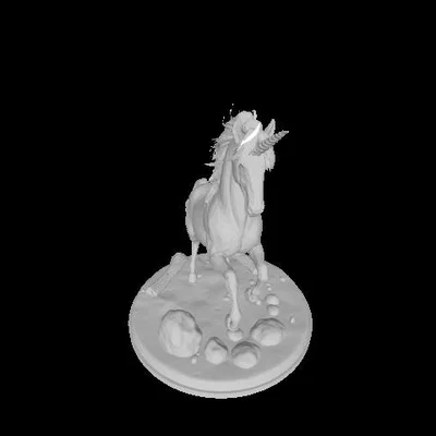 Mô hình in 3D Kỳ lân (Unicorn) tinh xảo trang trí bàn làm việc