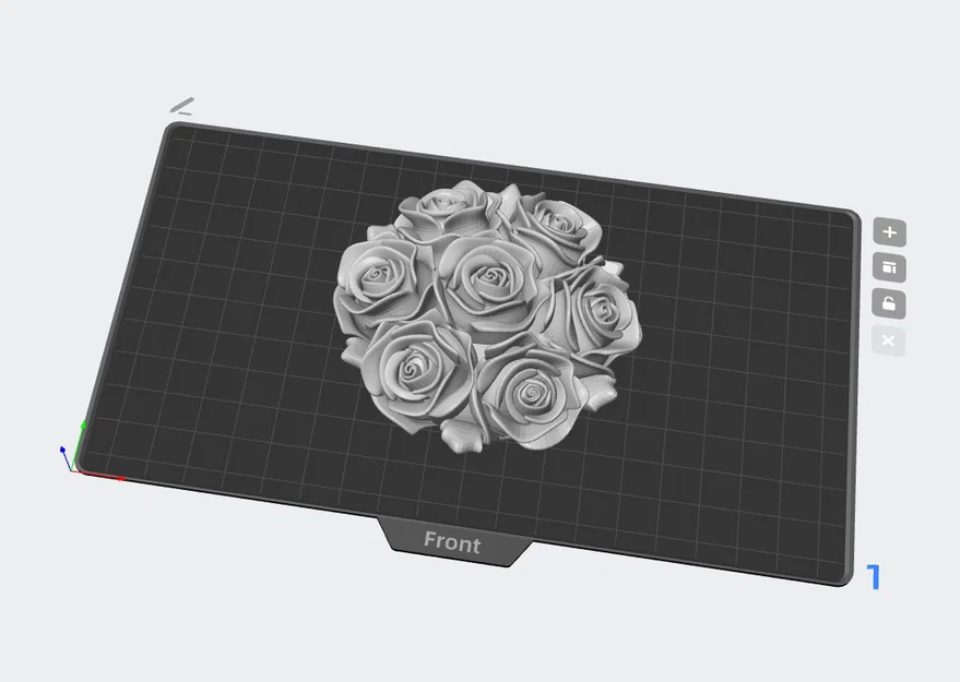 Mô hình cụm hoa hồng 3D tinh xảo (rosa de bot) để trang trí bàn làm việc - Image 1