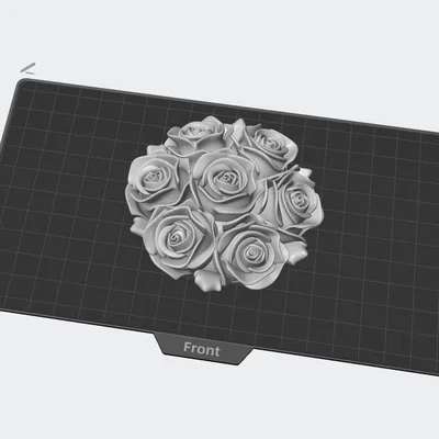 Mô hình cụm hoa hồng 3D tinh xảo (rosa de bot) để trang trí bàn làm việc