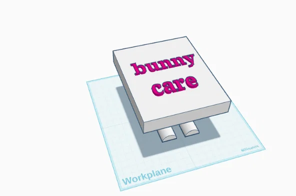 Mẫu in 3D khay bunny holder đáng yêu trang trí bàn làm việc - Image 1