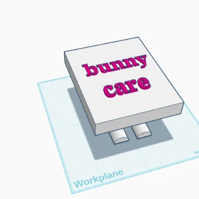 Mẫu in 3D khay bunny holder đáng yêu trang trí bàn làm việc