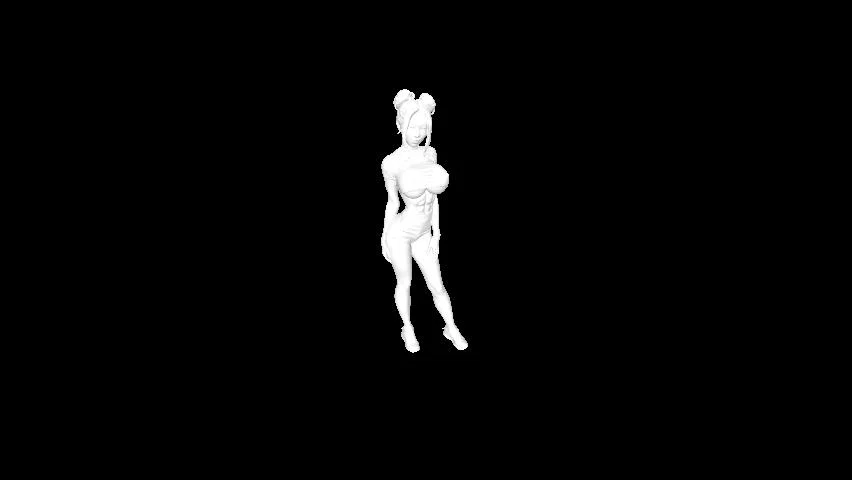 Mô hình 3D cô gái cá tính (Busty Girl) sắc nét và chi tiết - Image 1