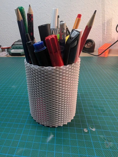 Ống cắm bút dạng lưới 3D hiện đại, gọn gàng cho bàn làm việc - Image 2