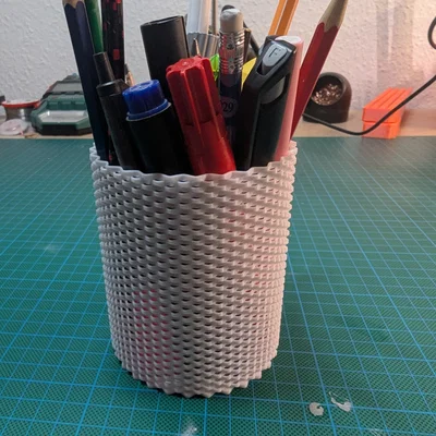 Ống cắm bút dạng lưới 3D hiện đại, gọn gàng cho bàn làm việc