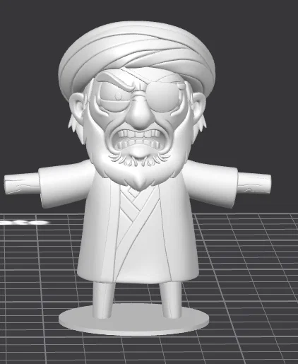Mô hình 3D Ayatollah Resurrected – Nhân vật châm biếm nghệ thuật - Image 1