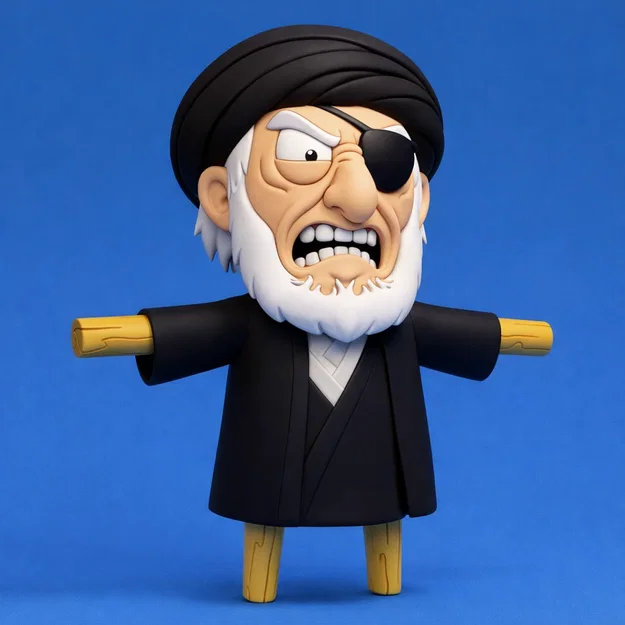 Mô hình 3D Ayatollah Resurrected – Nhân vật châm biếm nghệ thuật - Image 2