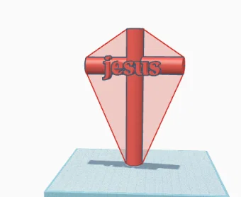 Mô hình thánh giá 3D với chữ Jesus tinh tế - Image 2