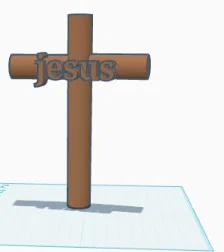 Mô hình thánh giá 3D với chữ Jesus tinh tế - Image 3