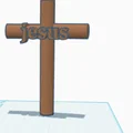 Mô hình thánh giá 3D với chữ Jesus tinh tế - Thumbnail 3
