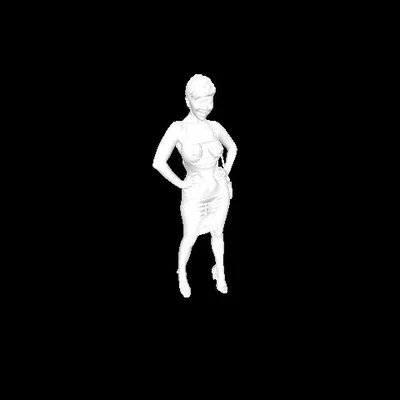 Mô hình 3D cô gái mặc váy quyến rũ (Lady in sexy Dress)