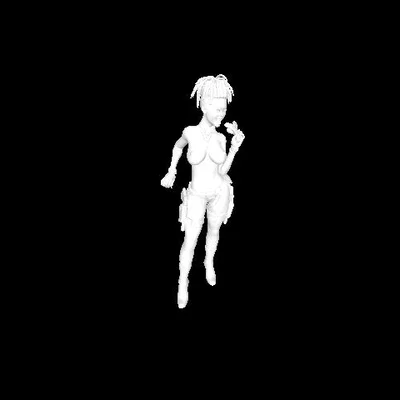 Mô hình 3D nữ cao bồi (Nude Cowgirl) ấn tượng