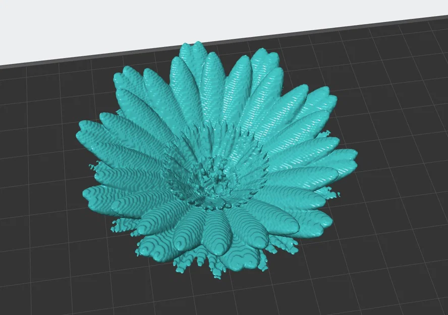 Mô hình 3D bông hoa có bề mặt vân nổi độc đáo để trang trí - Image 1