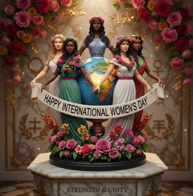 Mô hình in 3D Happy International Women's Day đầy ý nghĩa - Image 1