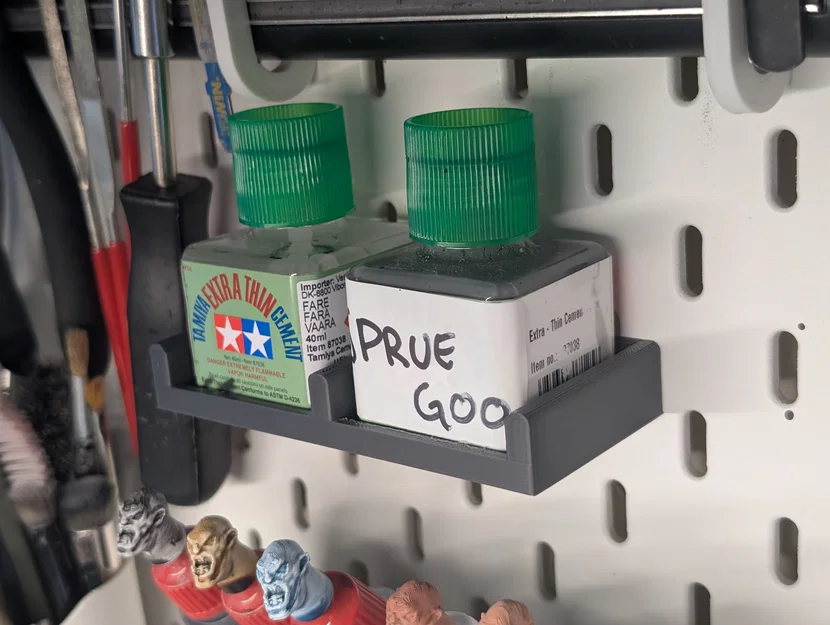 Giá treo đôi cho keo Tamiya trên bảng IKEA SKÅDIS (Tiện ích mô hình) - Image 2