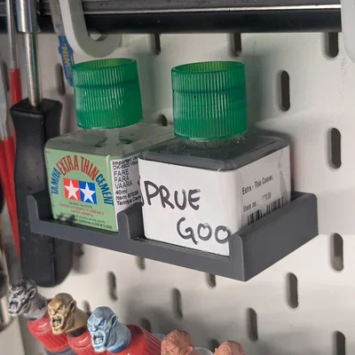 Giá treo đôi cho keo Tamiya trên bảng IKEA SKÅDIS (Tiện ích mô hình)