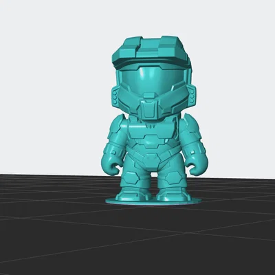 Mô hình 3D nhân vật chiến binh Halo ấn tượng để trang trí