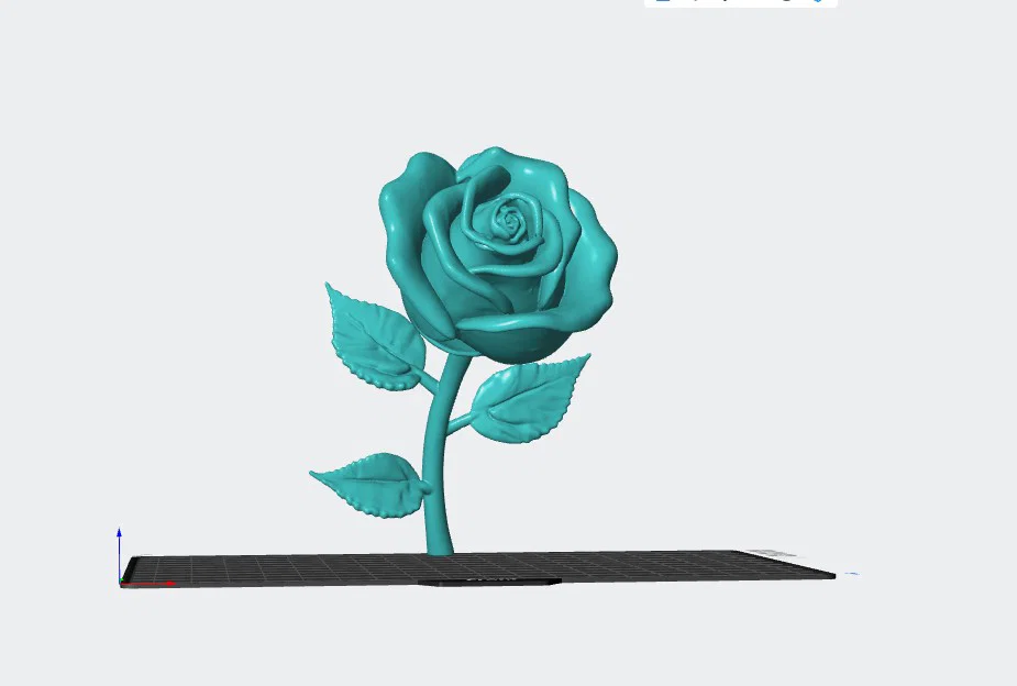 Mô hình hoa hồng có lá trang trí 3D tuyệt đẹp - File STL in 3D - Image 1