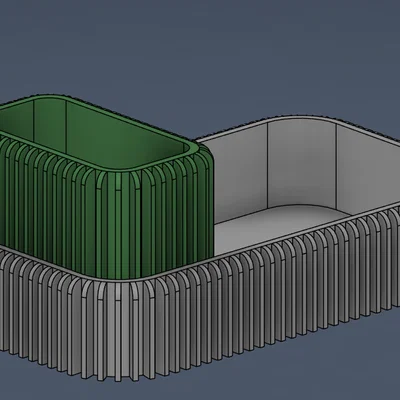 Bộ Khay Để Bàn Ribbed Hiện Đại / Ống Đựng Bút & Khay Đựng Đồ Đa Năng