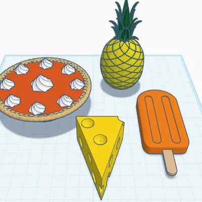 Mô hình thực phẩm 3D đáng yêu - Tải file in STL chất lượng