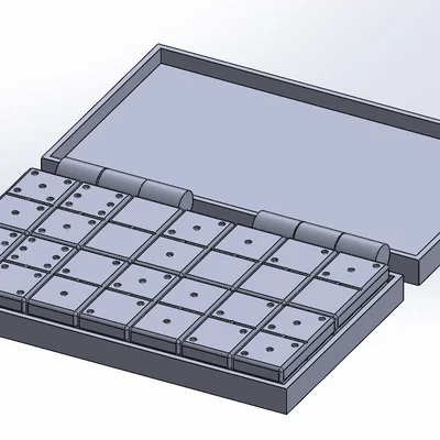Bộ cờ Domino in 3D kèm hộp đựng tiện lợi (Print-in-place)