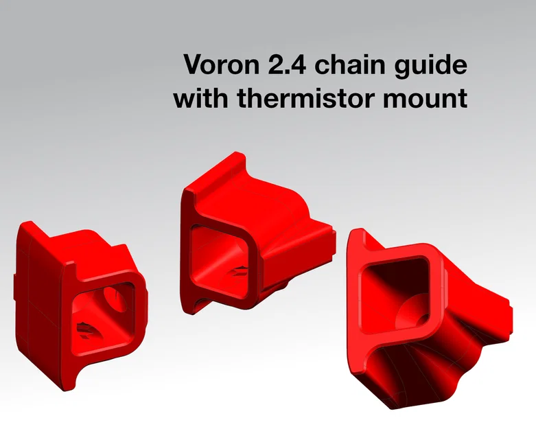 Gá dẫn hướng xích Voron 2.4 tích hợp giá đỡ cảm biến nhiệt độ - Image 1