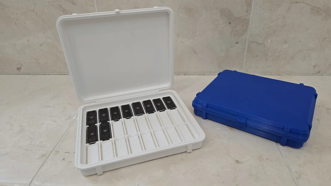 Hộp đựng 24 chip M27C512 và IC linh kiện điện tử in 3D - Image 1