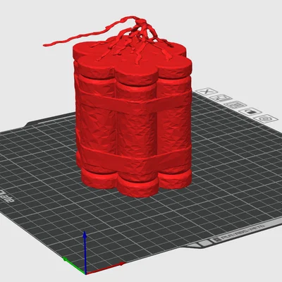 Mô hình trang trí gói thuốc nổ TNT độc đáo cho in 3D