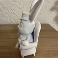 Mô hình chú thỏ quý ông ngồi ghế bành - Thumbnail 4