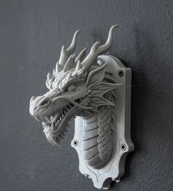 Mô hình đầu rồng trang trí treo tường cực chất bằng in 3D - Image 1