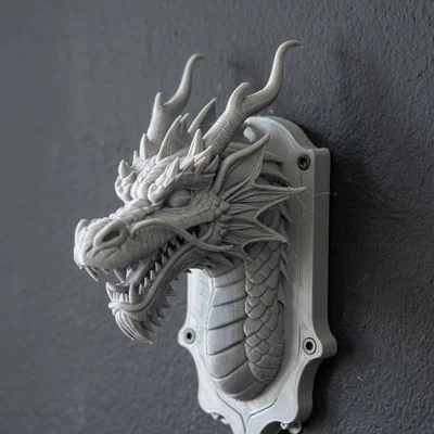 Mô hình đầu rồng trang trí treo tường cực chất bằng in 3D