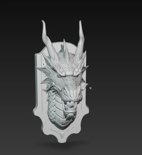 Mô hình đầu rồng trang trí treo tường cực chất bằng in 3D - Image 3