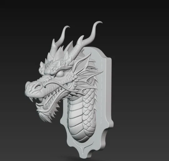 Mô hình đầu rồng trang trí treo tường cực chất bằng in 3D - Image 4
