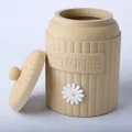 Hũ Đựng Cà Phê Có Rãnh Với Họa Tiết Hoa Cúc - Thumbnail 2