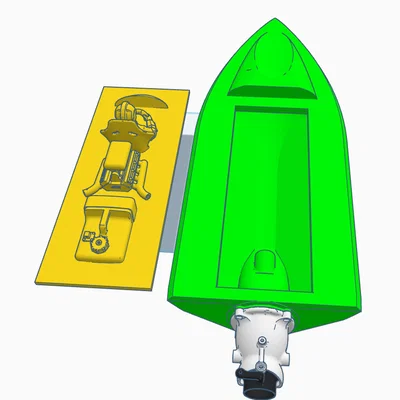 Mô hình thuyền RC Jet Boat tự in 3D nhỏ gọn