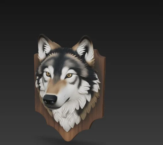Mô hình trang trí đầu sói (Wolf head wall trophy) in 3D ấn tượng - Image 2