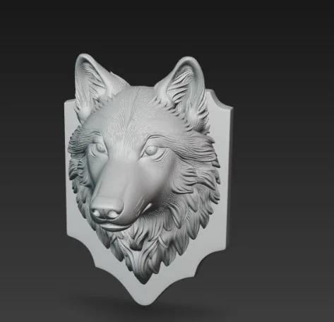 Mô hình trang trí đầu sói (Wolf head wall trophy) in 3D ấn tượng - Image 3