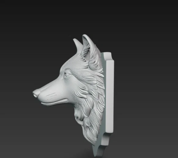 Mô hình trang trí đầu sói (Wolf head wall trophy) in 3D ấn tượng - Image 4