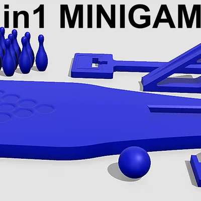 Bộ trò chơi giải trí 2 trong 1: Bóng rổ và Bowling mini in 3D