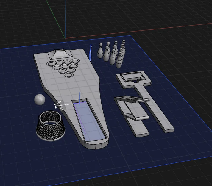 Bộ trò chơi giải trí 2 trong 1: Bóng rổ và Bowling mini in 3D - Image 2