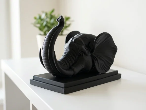 Tượng Bán Thân Voi Với Chiếc Vòi Hướng Lên - Image 1