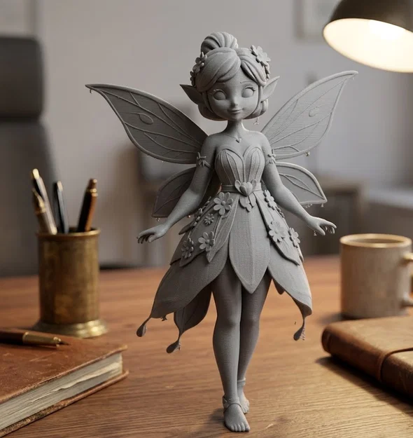Mô hình nàng tiên mùa xuân với váy hoa tuyệt đẹp cho in 3D - Image 1