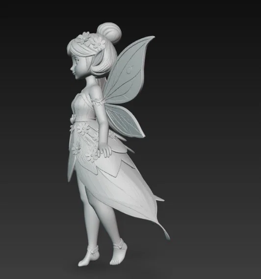 Mô hình nàng tiên mùa xuân với váy hoa tuyệt đẹp cho in 3D - Image 2