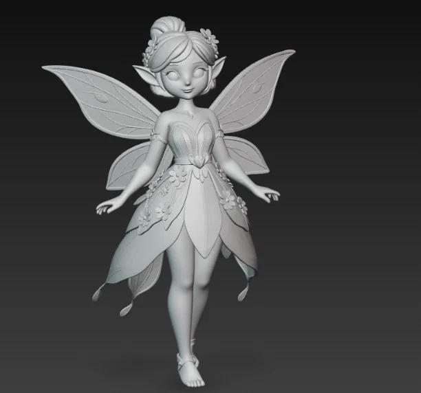 Mô hình nàng tiên mùa xuân với váy hoa tuyệt đẹp cho in 3D - Image 3