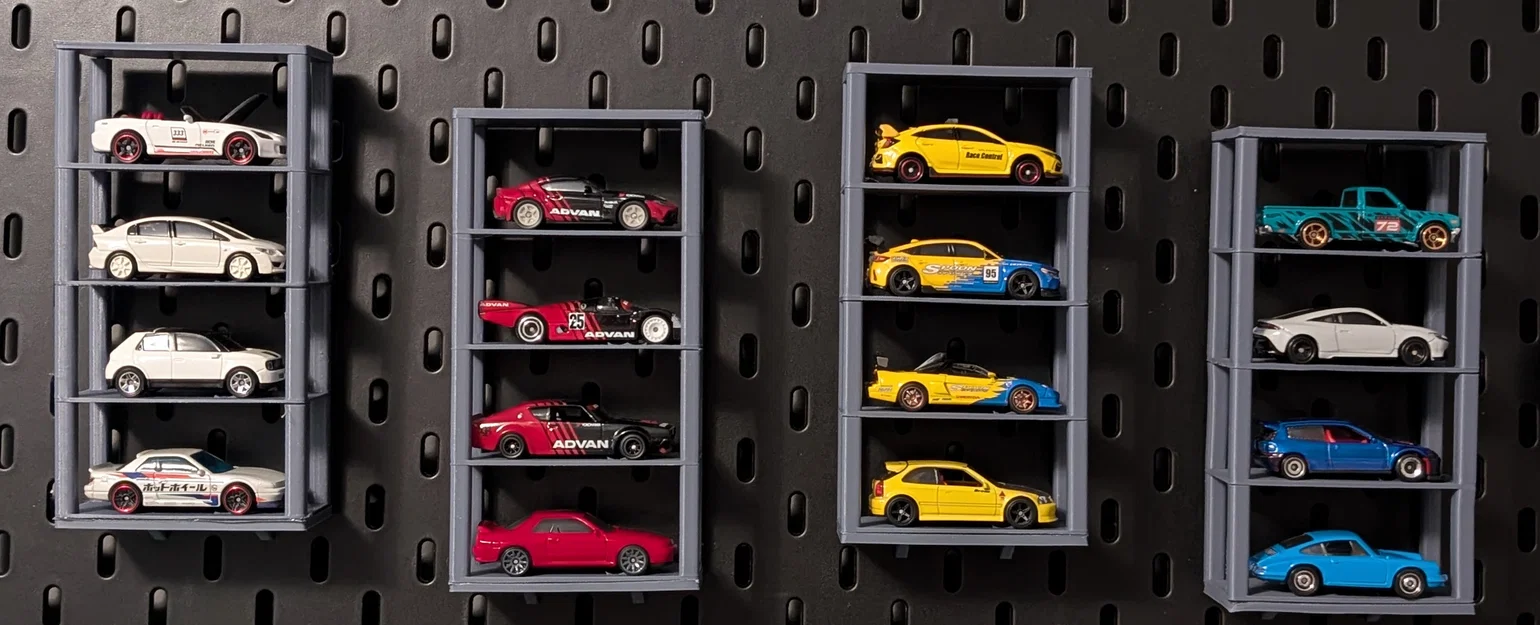 Kệ Trưng Bày Xe Mô Hình 1/64 Hot Wheels Xếp Chồng Được - File in 3D - Image 1