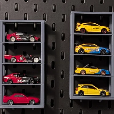 Kệ Trưng Bày Xe Mô Hình 1/64 Hot Wheels Xếp Chồng Được - File in 3D